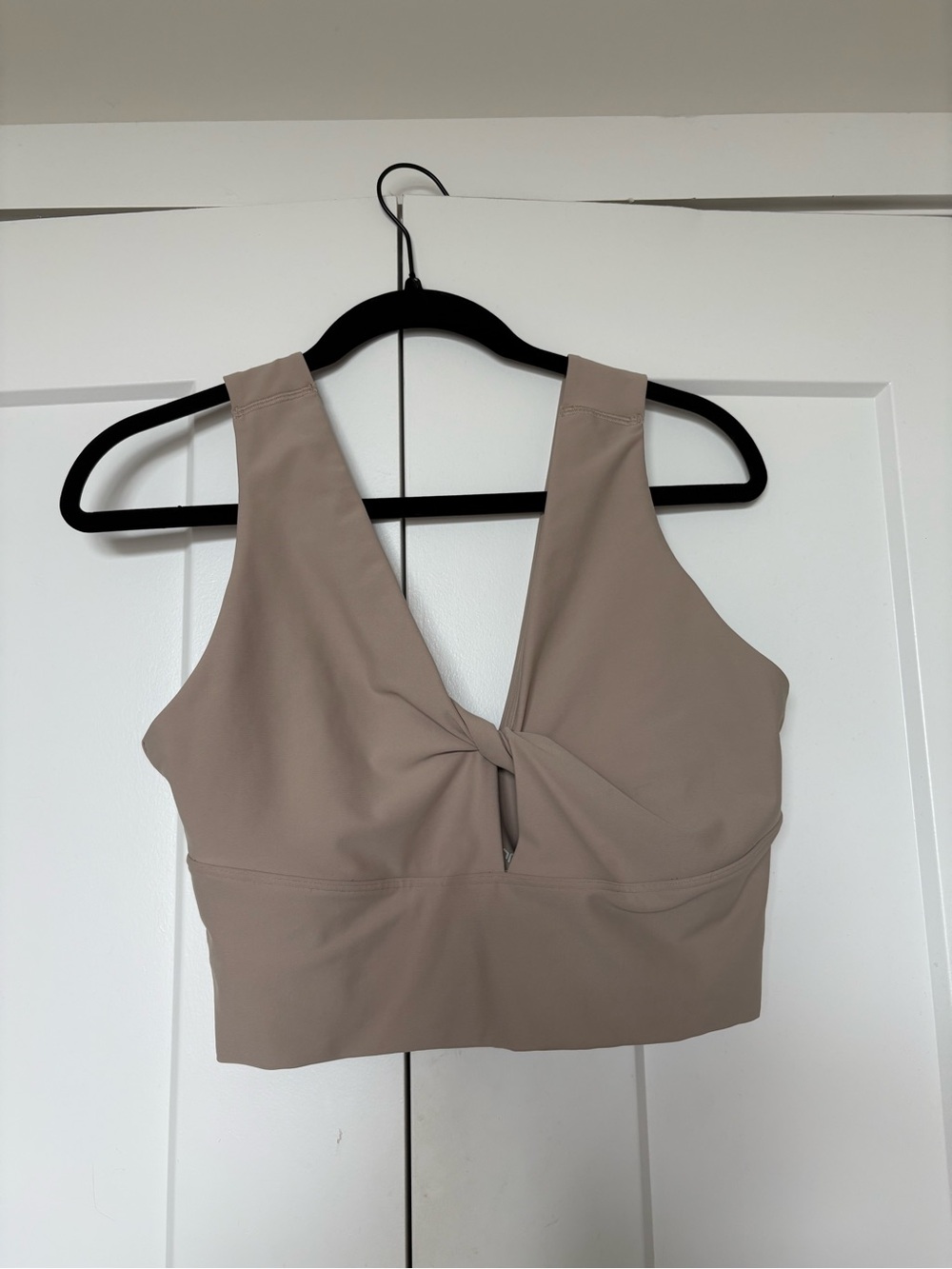Old Navy Beige Twist-Front Sports Bra